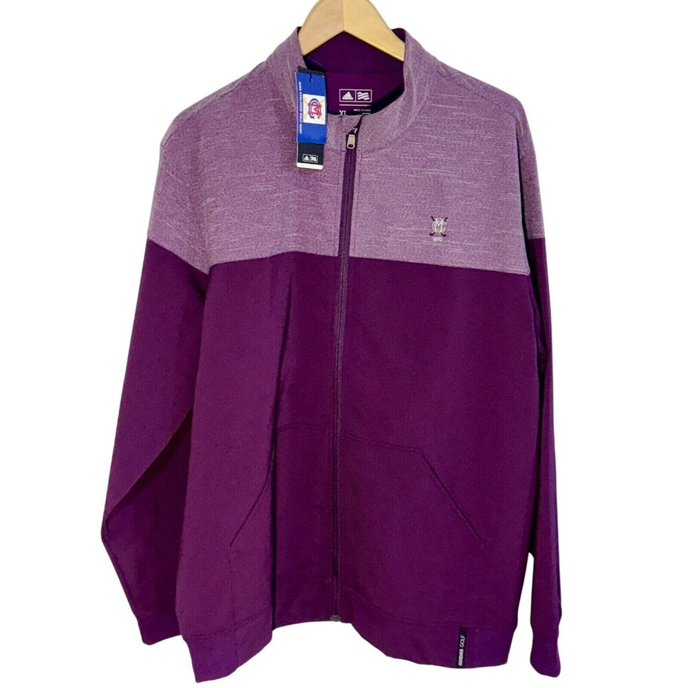 Adidas XL Purple Hybrid Full-Zip Golf Jacket